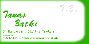 tamas batki business card